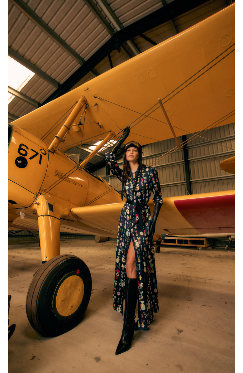 Temperley London Gloriette Shirt Dress, Alternate, color, Harbour Blue