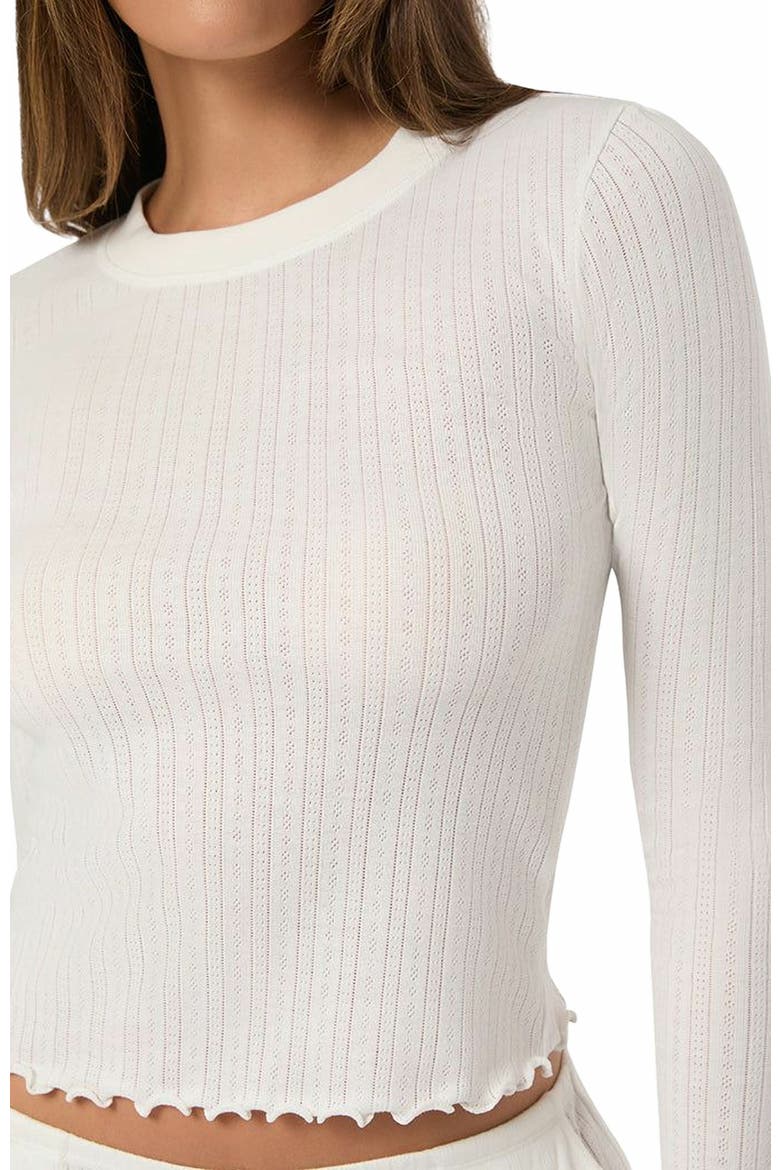 Long Sleeve Crewneck Top, Alternate, color, IVORY
