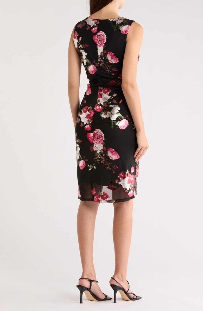 Connected Apparel Foiled Mesh Dress, Alternate, color, Crimson