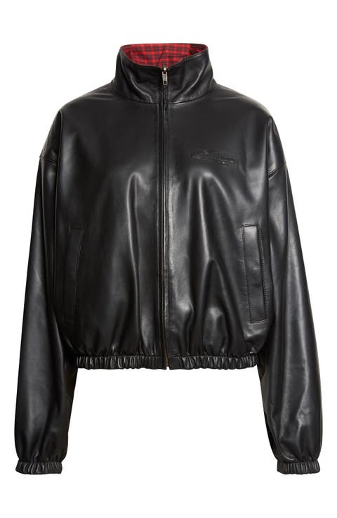 Leather Bomber Jacket