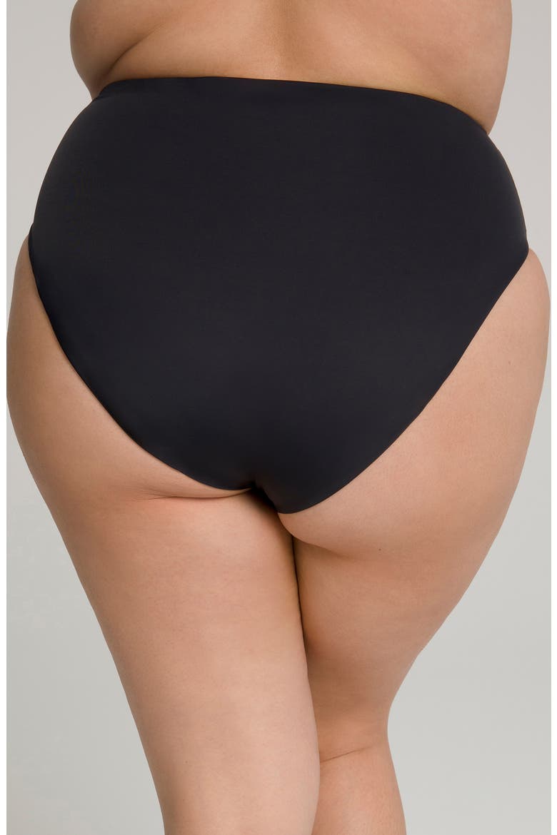 High Waist Reversible Swim Bottoms, Alternate, color, BLACK