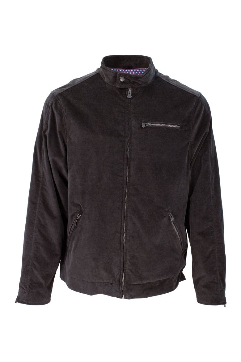 Dean Stretch Velvet Biker Jacket, Main, color, Black