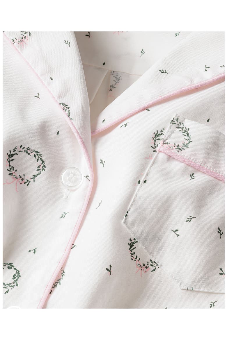 Somerset Wreath Cotton Pajamas, Alternate, color, WHITE
