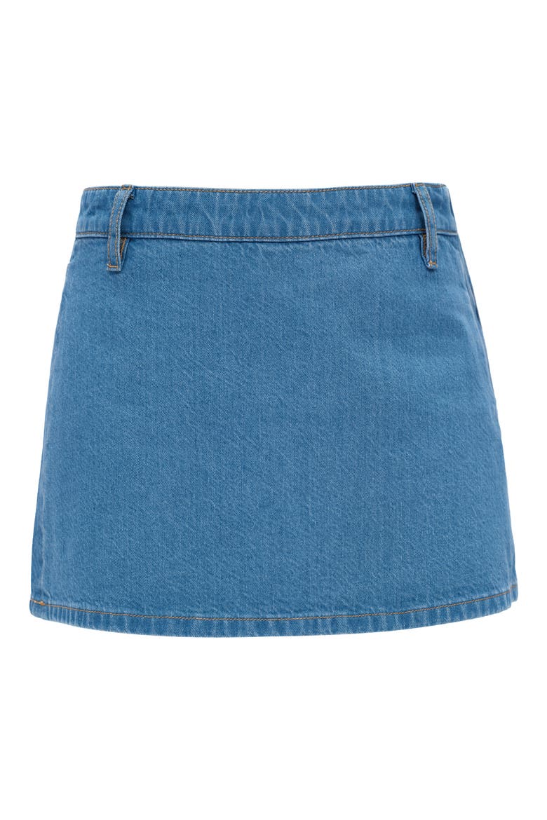 Denim Miniskirt, Alternate, color, MEDIUM BLUE