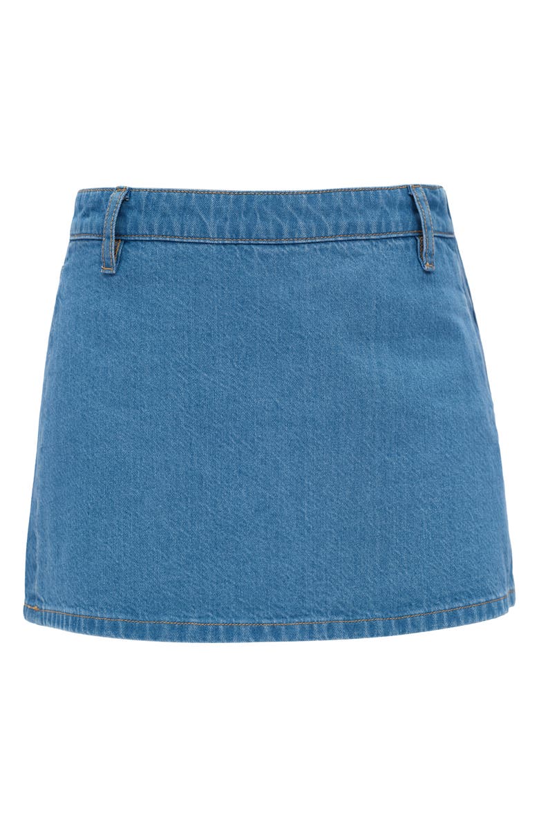 Bayeas Denim Miniskirt, Alternate, color, Medium Blue