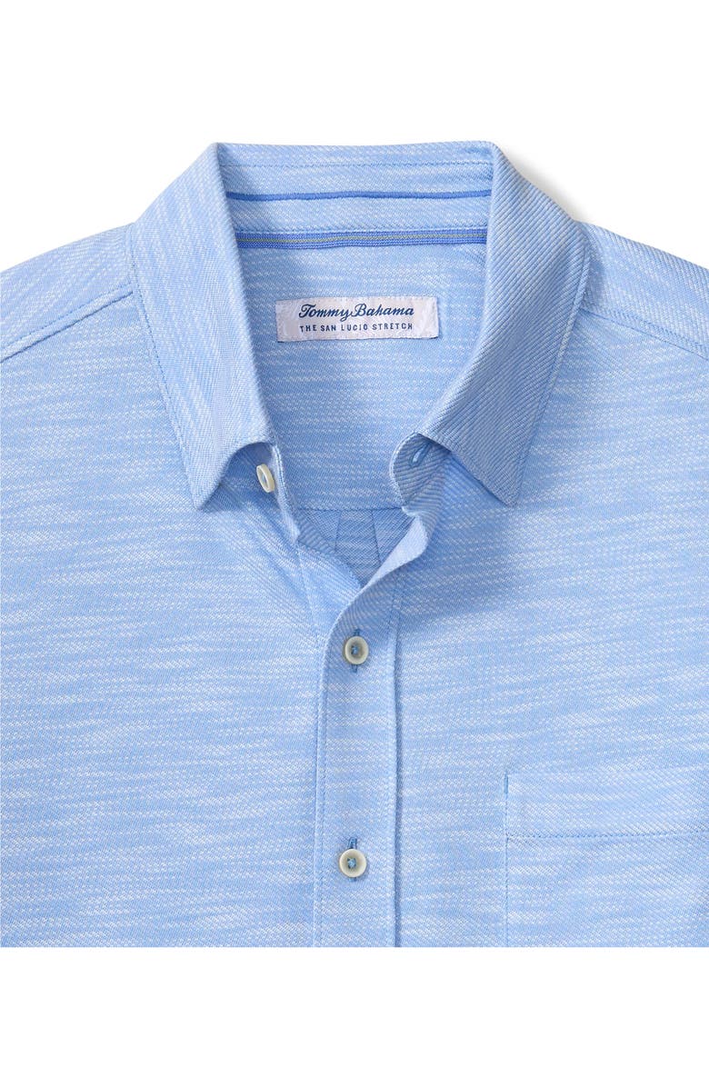 Tommy Bahama San Lucio Tides IslandZone<sup>®</sup> Short Sleeve Cotton Blend Button-Up Shirt, Alternate, color, Big Sky Blue