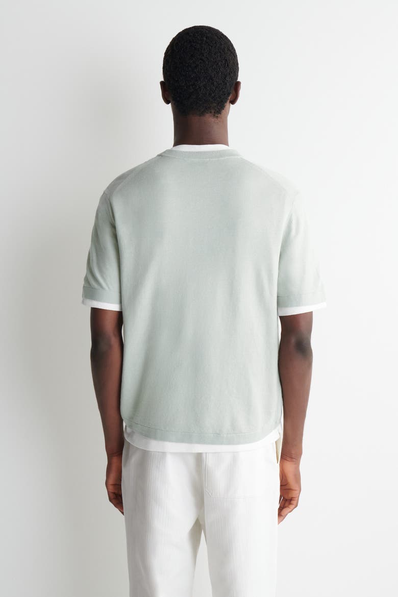 Knitted Linen T-shirt, Alternate, color, LIGHT GREEN