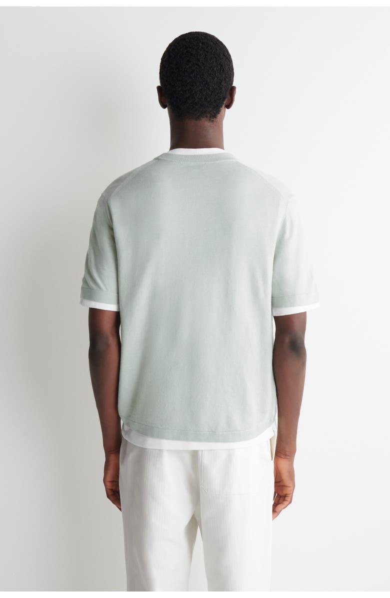 COS Knitted Linen T-shirt, Alternate, color, Light Blue