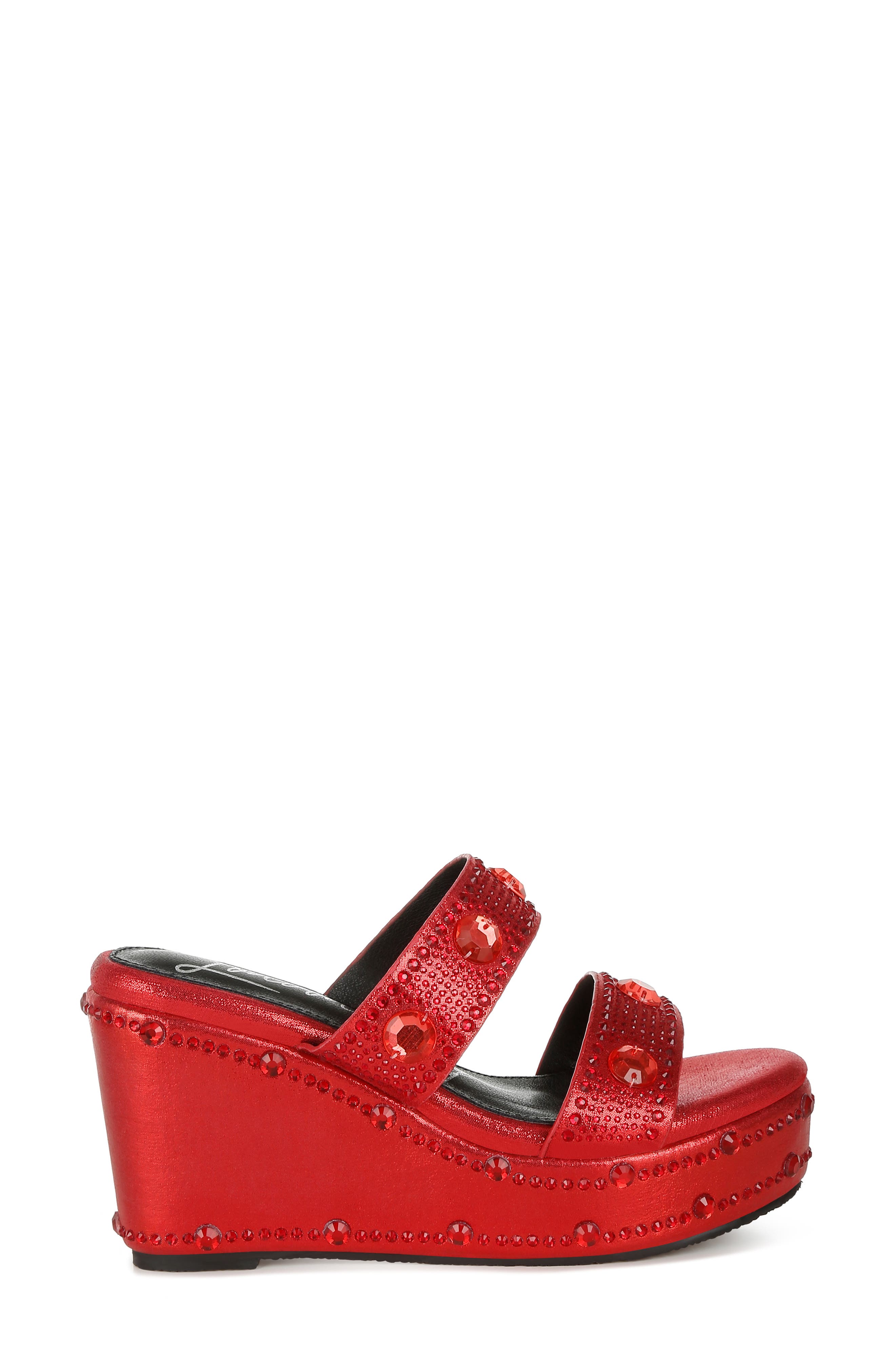 LONDON RAG Iki Diki Wedge Sandal, Alternate, color, Red