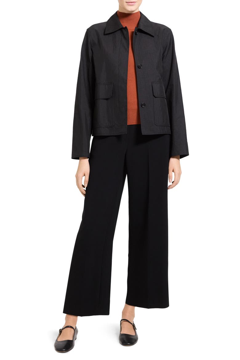 Boxy Patch Pocket Jacket, Alternate, color, BLACK