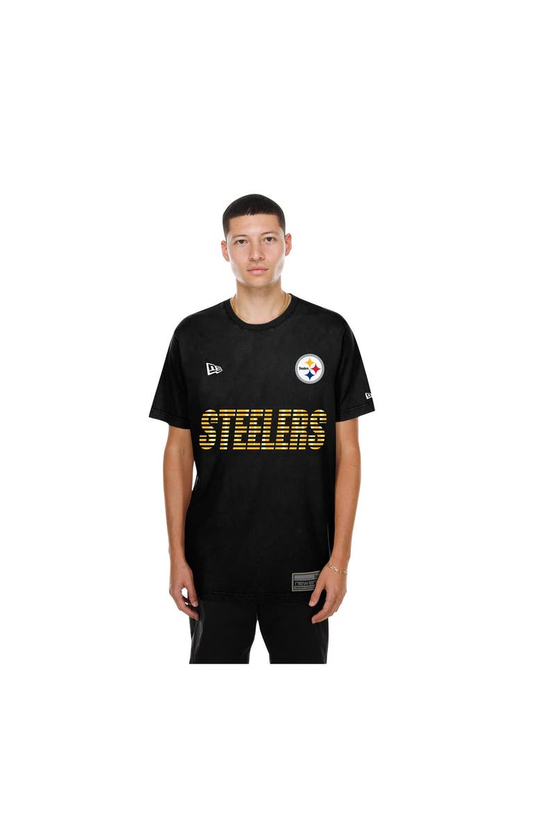 Men's New Era  Black Pittsburgh Steelers Match T-Shirt, Alternate, color, Black