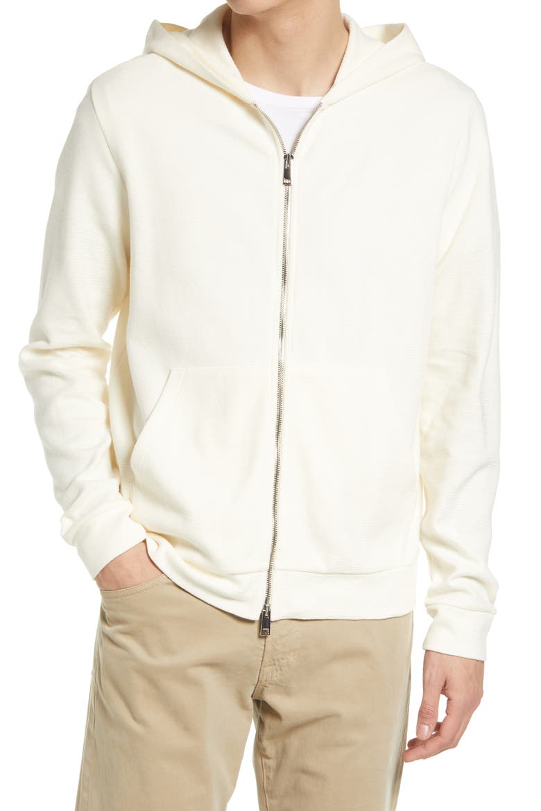Essential Zip Hoodie, Main, color, STONE WHITE