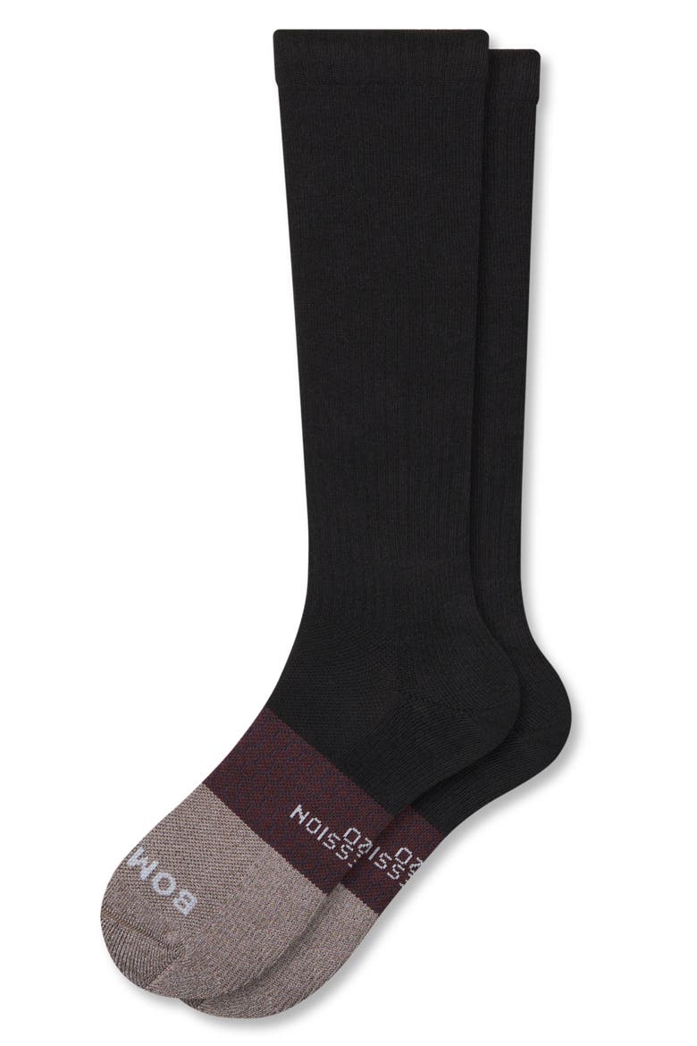 Colorblock Compression Socks, Main, color, BLACK SPICE