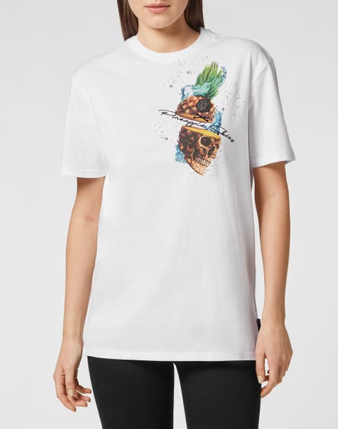 T-shirt Round Neck Ss Pineapple Skies Women