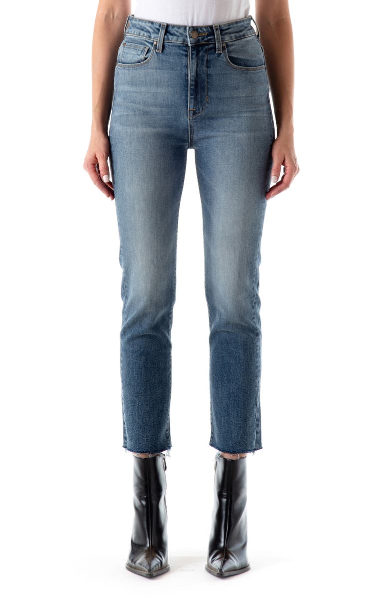 Fidelity Denim Twiggy High Waist Crop Slim Jeans, Main, color, 