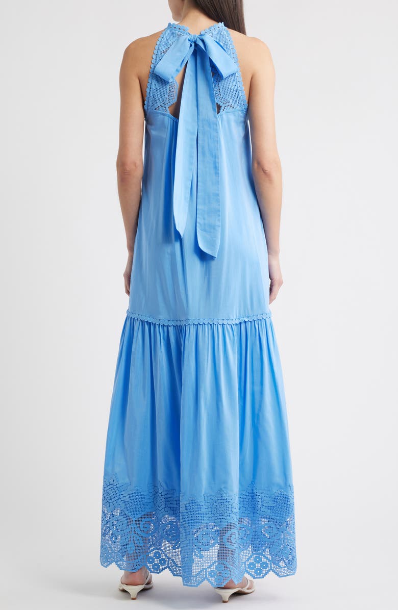 KOBI HALPERIN Teri Lace Trim Maxi Dress, Alternate, color, Sky Blue