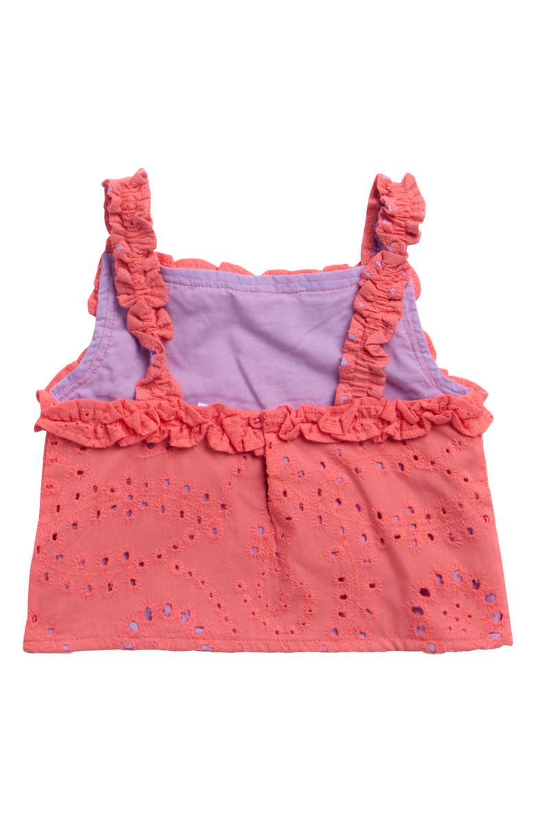 Splendid Kids' Poppy Cotton Eyelet Tank & Skirt Set, Alternate, color, Geranium