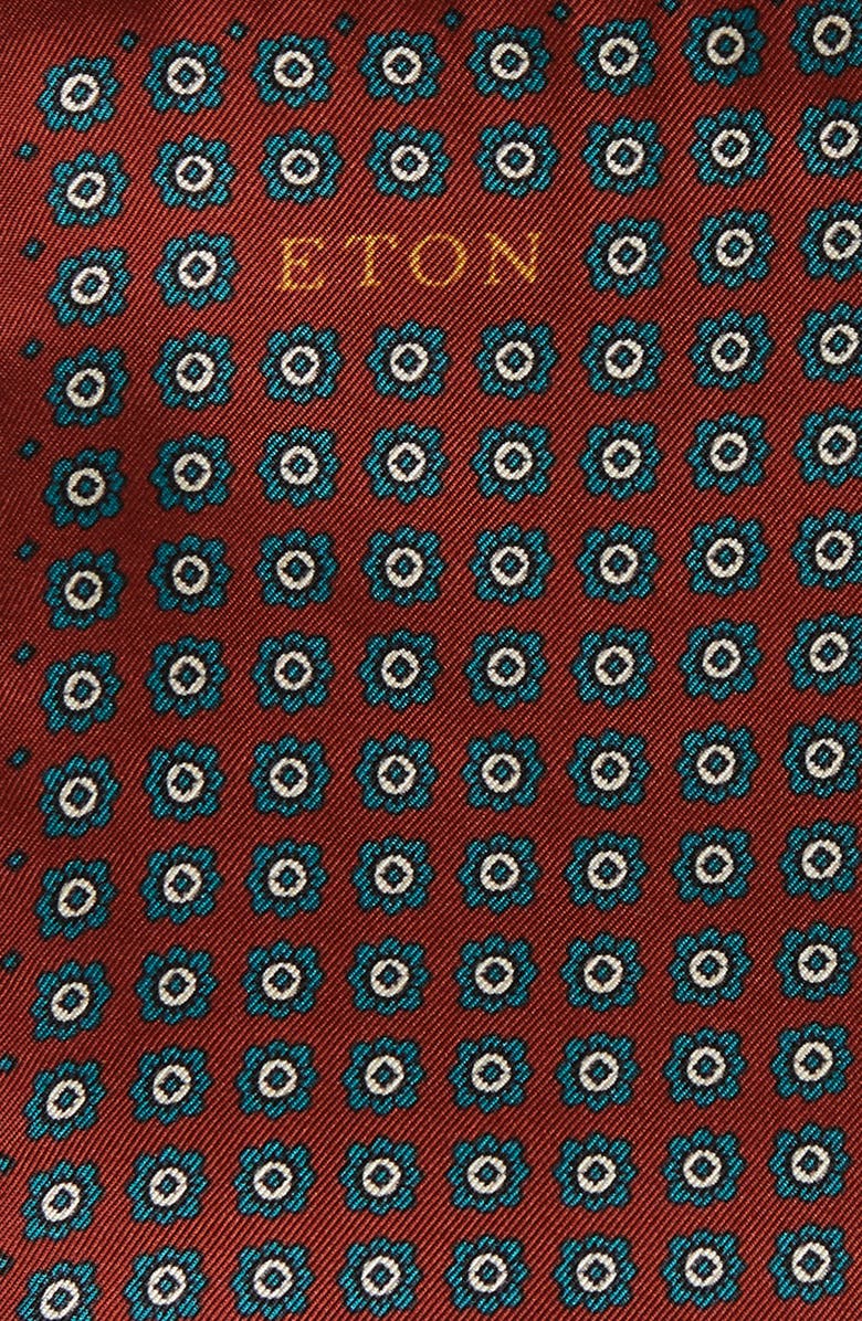 Eton Geometric Silk Pocket Square, Alternate, color, 