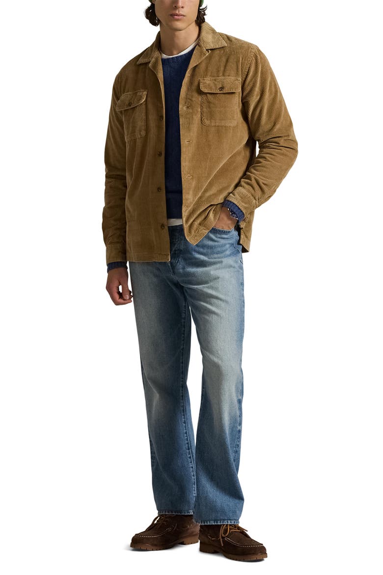 8 Wale Corduroy Shirt Jacket, Alternate, color, GOLDEN BROWN