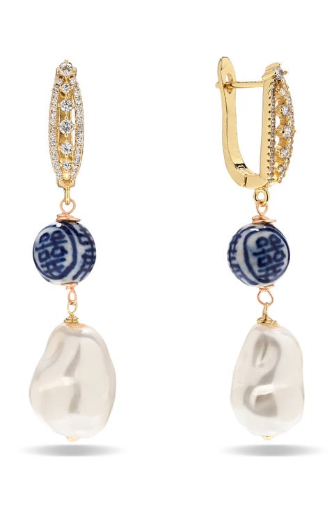 Viviana Imitation Pearl Drop Earrings
