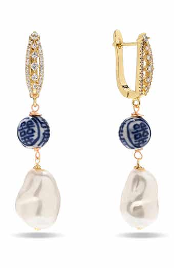 Viviana Imitation Pearl Drop Earrings
