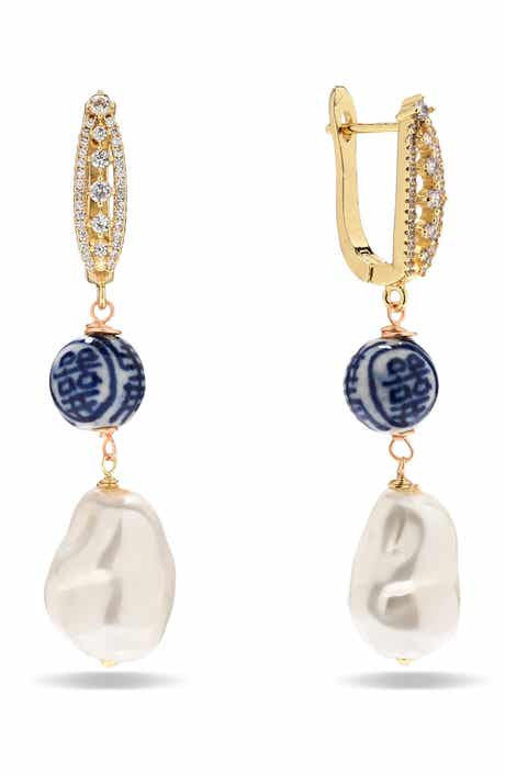 Viviana Imitation Pearl Drop Earrings