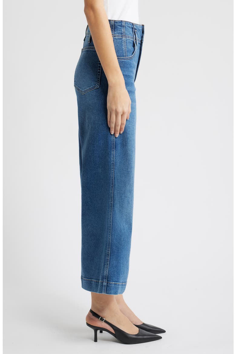 The Seamed High Waist Ankle Wide Leg Jeans, Alternate, color, CHARITY