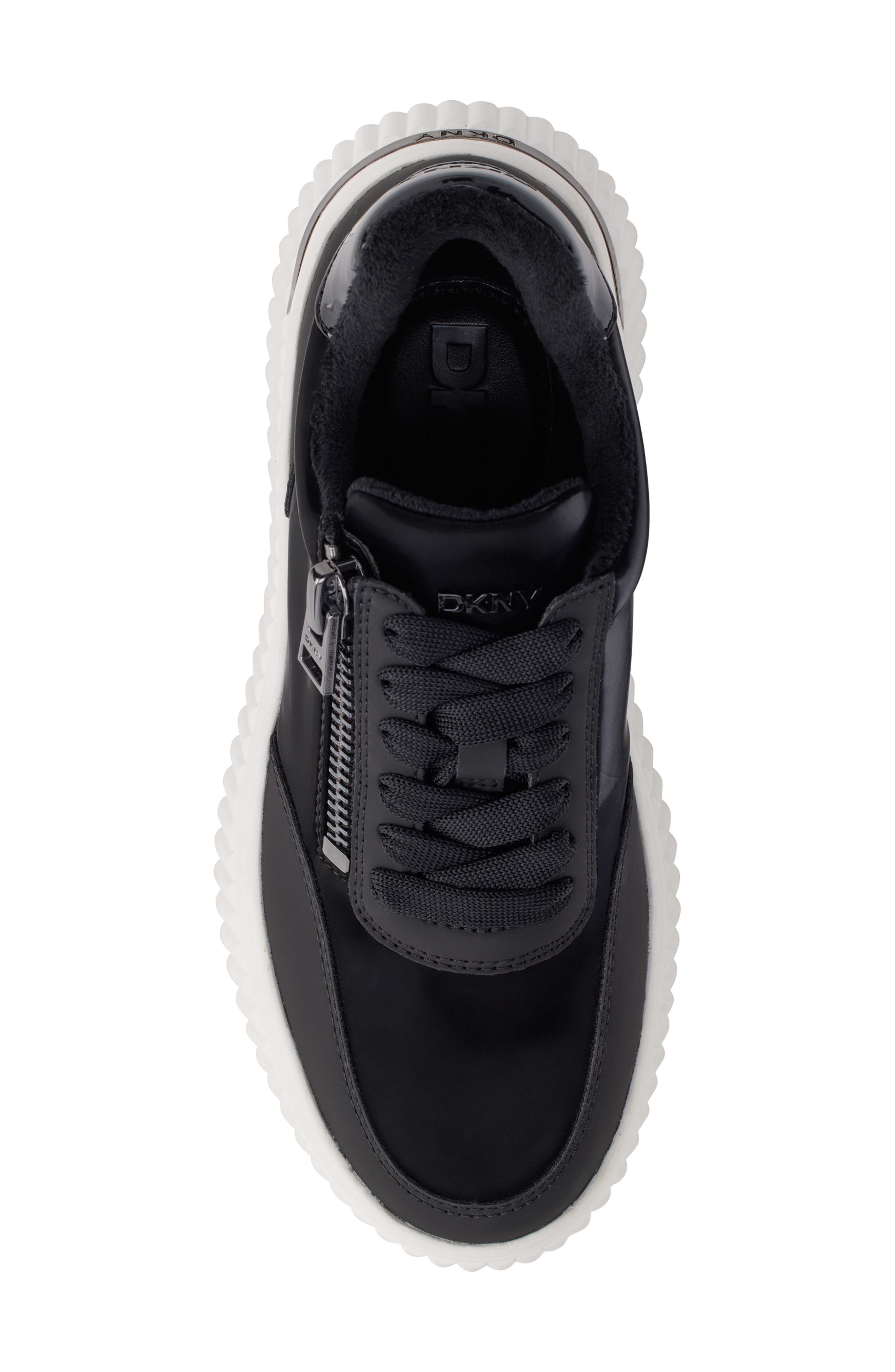 DKNY Laurence Wedge Sneaker, Alternate, color, Black