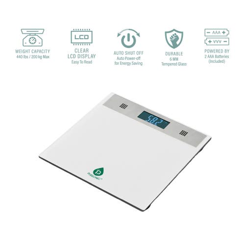 Pursonic Bilingual Talking Bathroom Scale Precision Meets Convenience In White