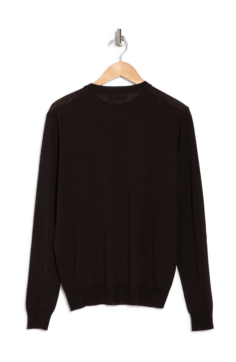 Corneliani Solid Wool Long Sleeve Sweater, Alternate, color, 