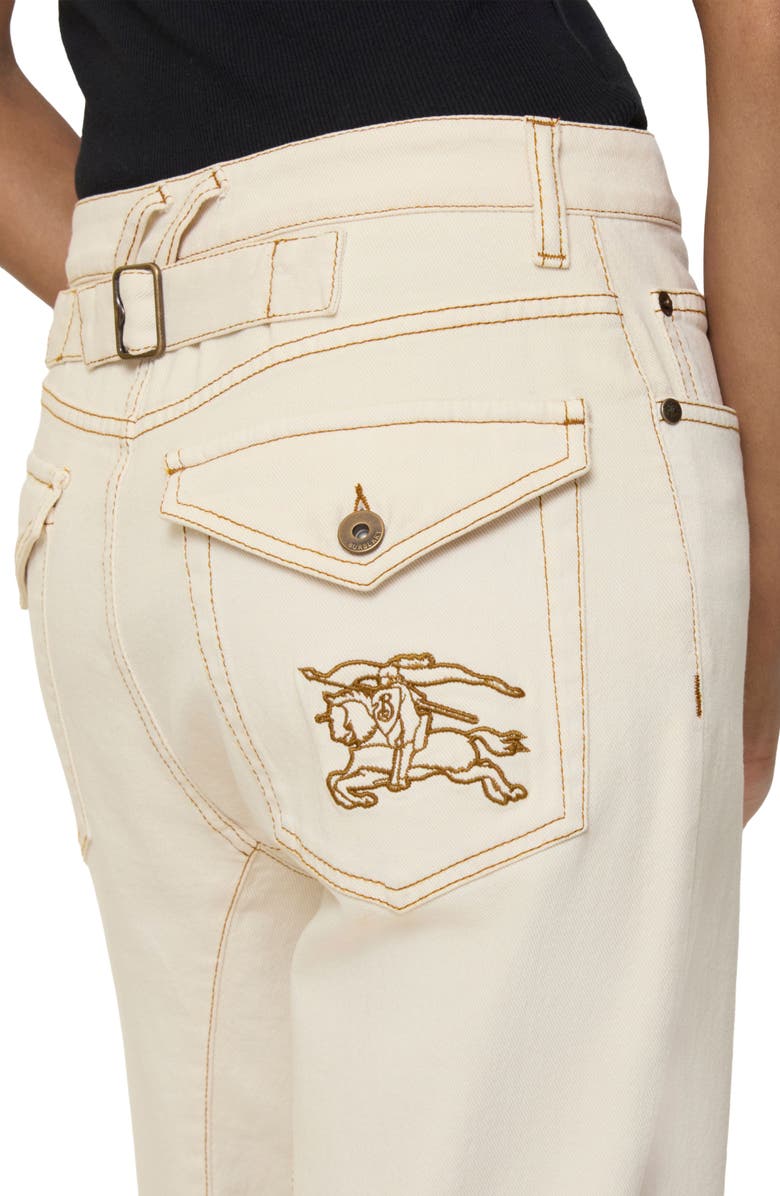 Burberry Donella High Waist Bootcut Jeans, Alternate, color, Ceramic White