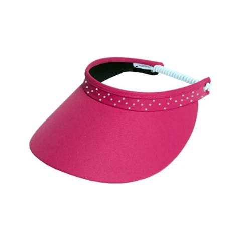 Crystal Bling Coil Womens Visor