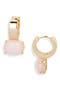 Crystal Drop Huggie Hoop Earrings