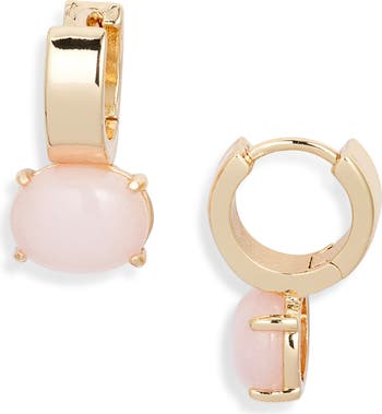 Crystal Drop Huggie Hoop Earrings
