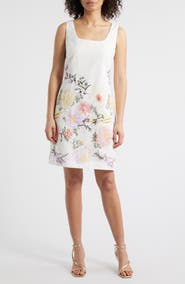 Tahari ASL Embroidered Trapeze Dress
