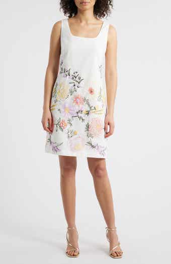 Tahari ASL Embroidered Trapeze Dress