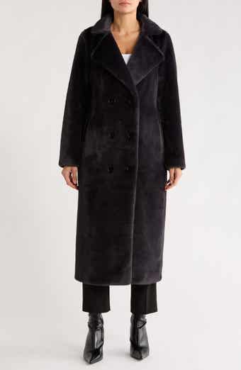 Michael Kors Double Breasted Faux Fur Coat