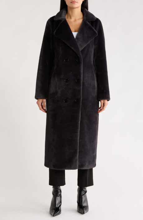 Michael Kors Double Breasted Faux Fur Coat