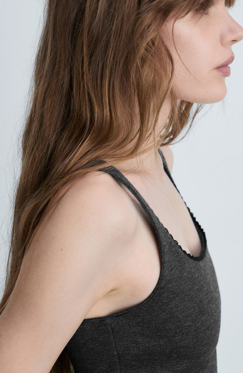 MANGO Lace Detail Sleeveless Minidress, Alternate, color, 