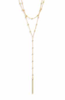 Demi Fine Ball Bead Y Necklace