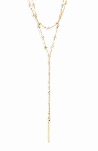 Demi Fine Ball Bead Y Necklace