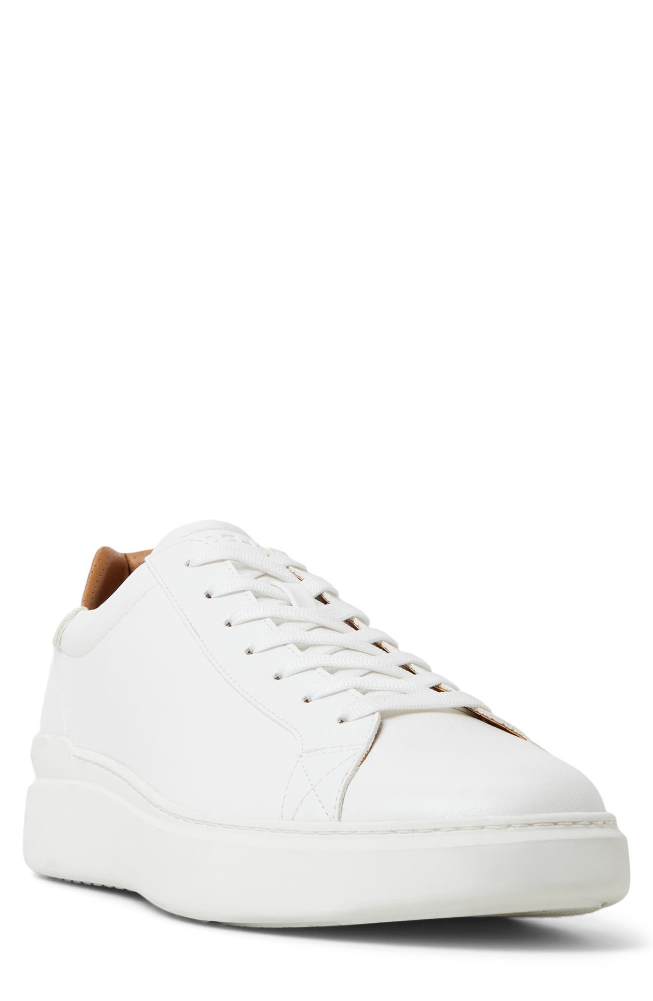 Toddy Faux Leather Sneaker, Main, color, WHITE