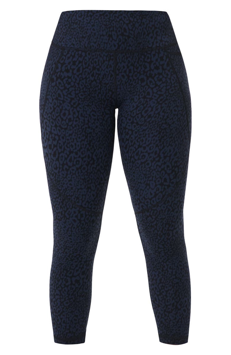 Sweaty Betty Power Pocket Workout 7/8 Leggings, Alternate, color, Blue Halftone Leopard Print