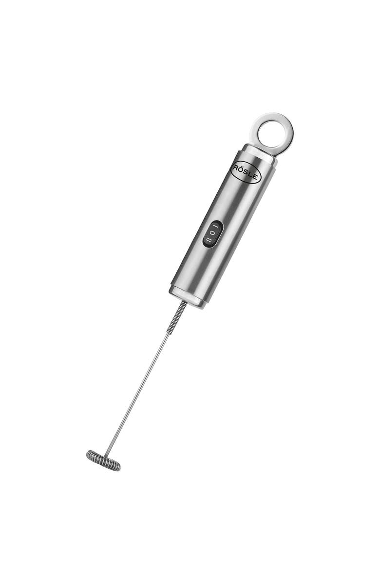 Rosle Stainless Steel Dual Speed Frother with Round Handle, 9-Inch, Main, color,