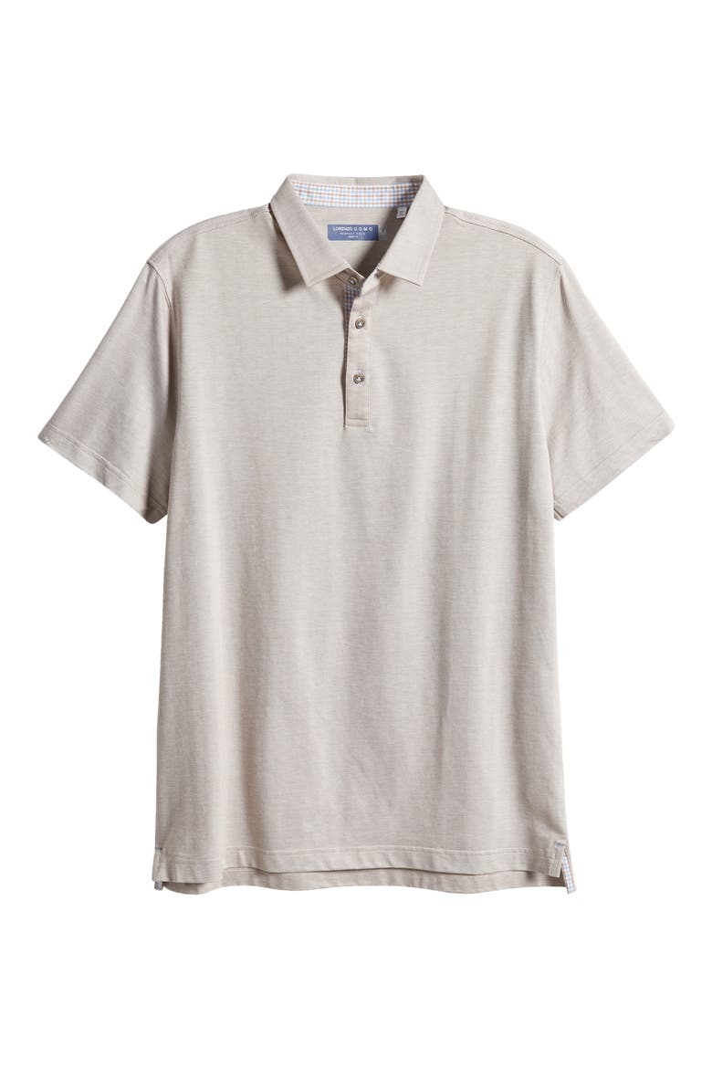 Trim Fit Short Sleeve Polo, Alternate, color, LATTE