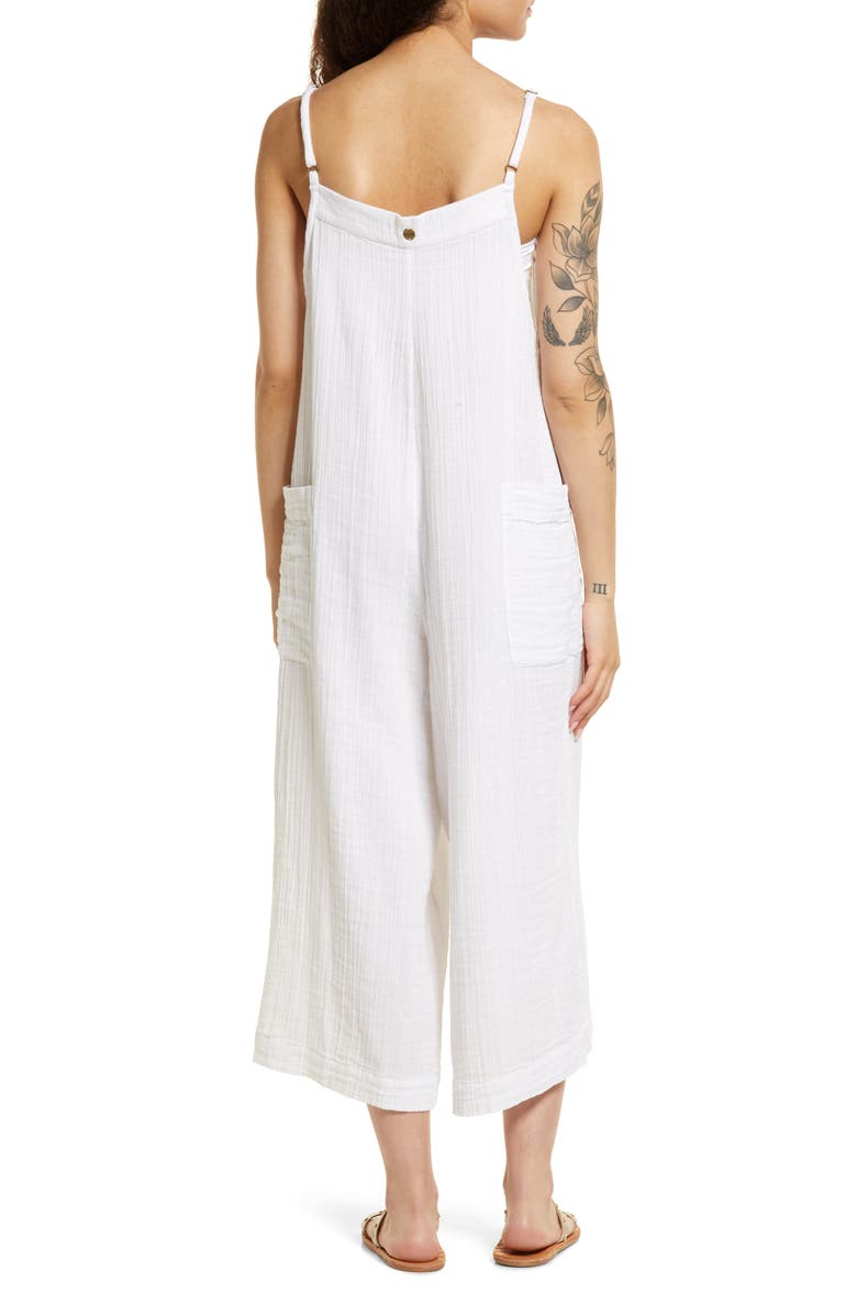 Rip Curl Premium Surf Cotton Gauze Jumpsuit, Alternate, color, White