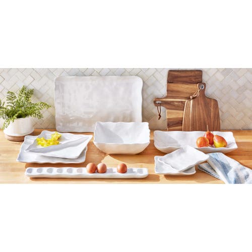 Tag Formoso White Stoneware Square Divided Serving Plate In White