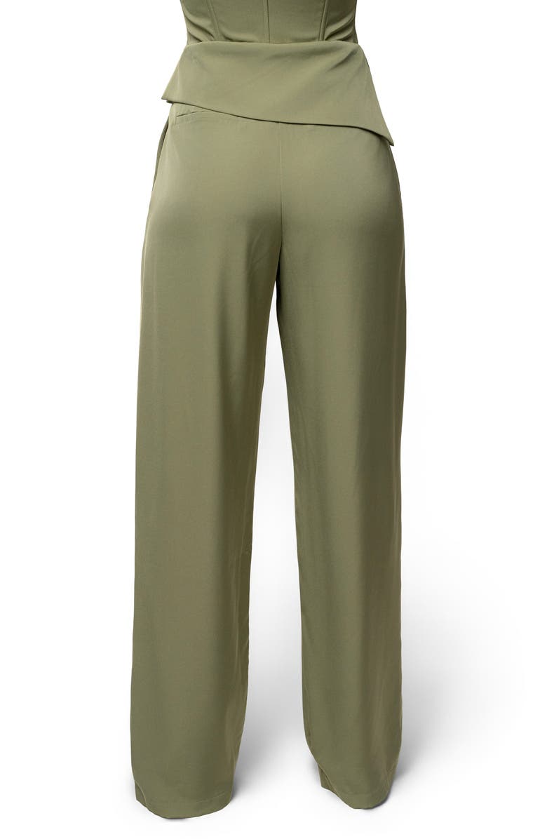 JLUXLABEL Executive High Waist Pants, Alternate, color, Green
