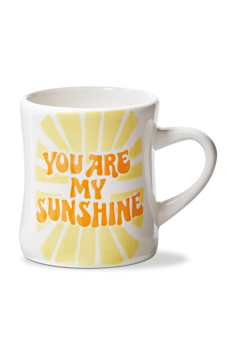 You Are My Sunshine Diner Mug Multi Stoneware Everyday, Main, color, Yellow