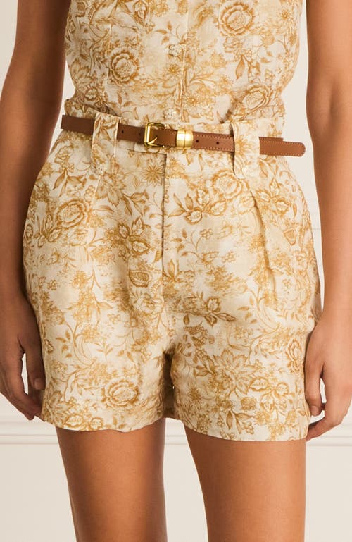 Aqua Blu High Waist Kelly Shorts In Gold